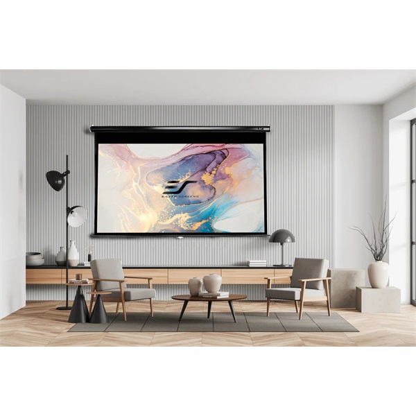 EliteScreens 135" (16:9) manuális fali vászon M135UWH2 (298 x 168 cm, Fekete váz) - Image 6