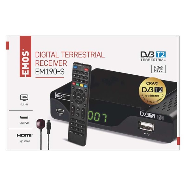 Emos J6014 EM190-s HD DVB-T2 beltéri egység - Image 4