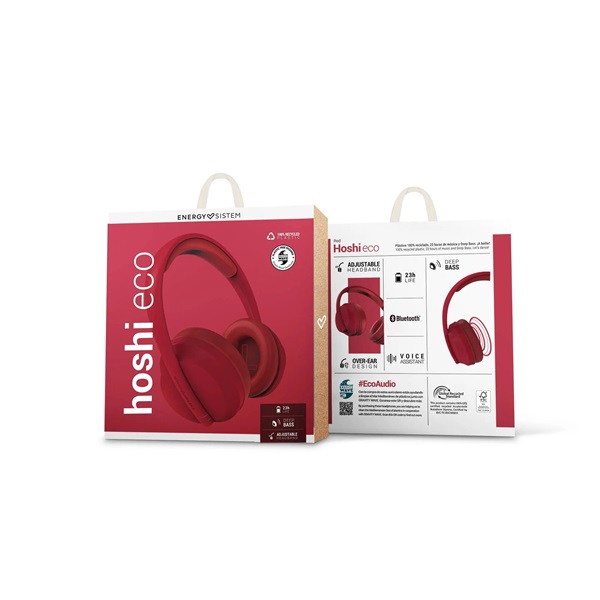 Energy Sistem EN 457557 Hoshi Eco Red Bluetooth piros fejhallgató - Image 6