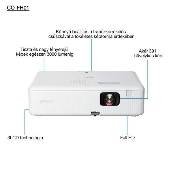 Epson CO-FH01 1080p 3000L HDMI/USB projektor - Image 8