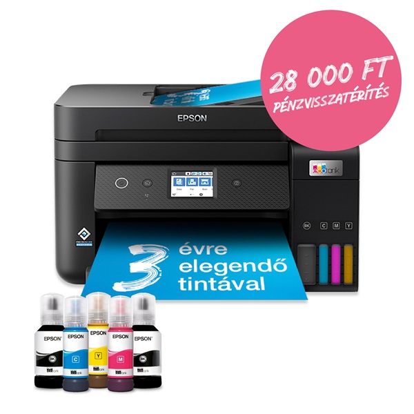 Epson EcoTank L6290 színes nyomtató MFP, Duplex, WiFi/USB/LAN, 14 000/5200 oldal tinta a dobozban - Image 2