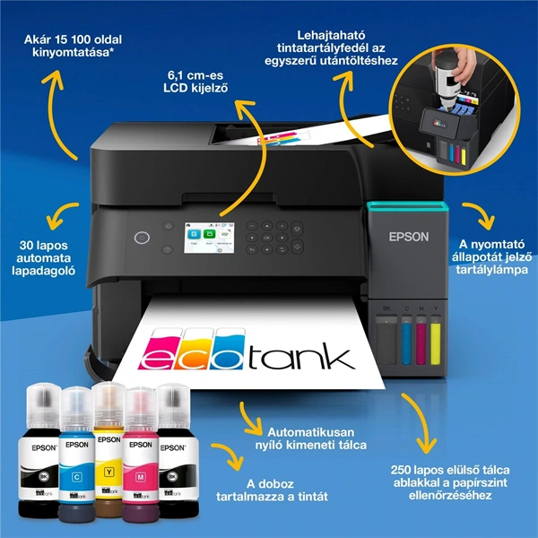 Epson EcoTank L6370 színes tintasugaras multifunkciós nyomtató - Image 7