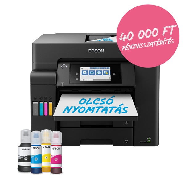 Epson EcoTank L6550 színes nyomtató MFP, Duplex, WiFi/USB/LAN, 14 000/5200 oldal tinta a dobozban - Image 2