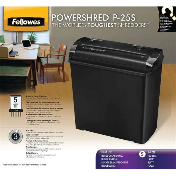 Fellowes 4701001 Powershred P-25 csík 5 lap iratmegsemmisítő - Image 2