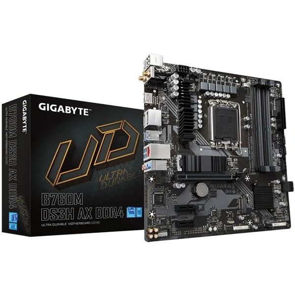 GIGABYTE Alaplap S1700 B760M DS3H AX DDR4 INTEL B760, mATX