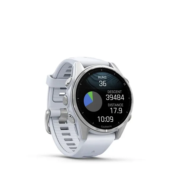 Garmin fenix 8 Silver with Whitestone Silicone Band - Image 16