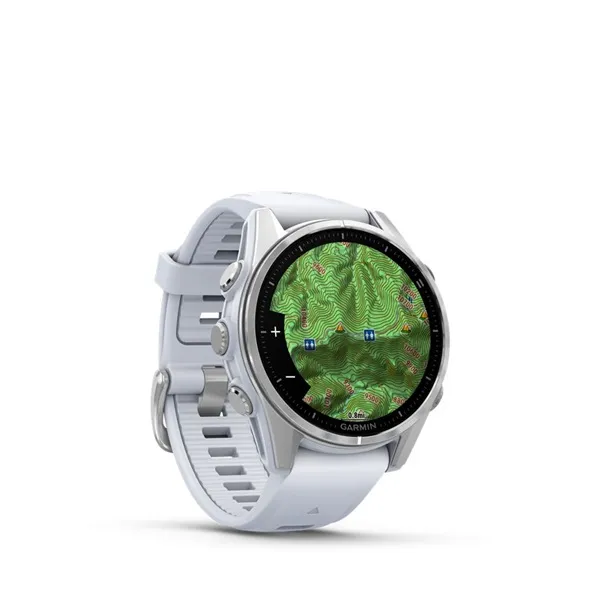 Garmin fenix 8 Silver with Whitestone Silicone Band - Image 17