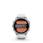 Garmin fenix 8 Silver with Whitestone Silicone Band - Image 13