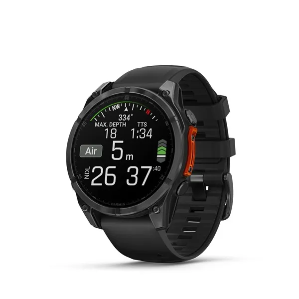 Garmin 010-02904-00 fenix 8 AMOLED (47mm) szilikon pántos fekete okosóra - Image 12