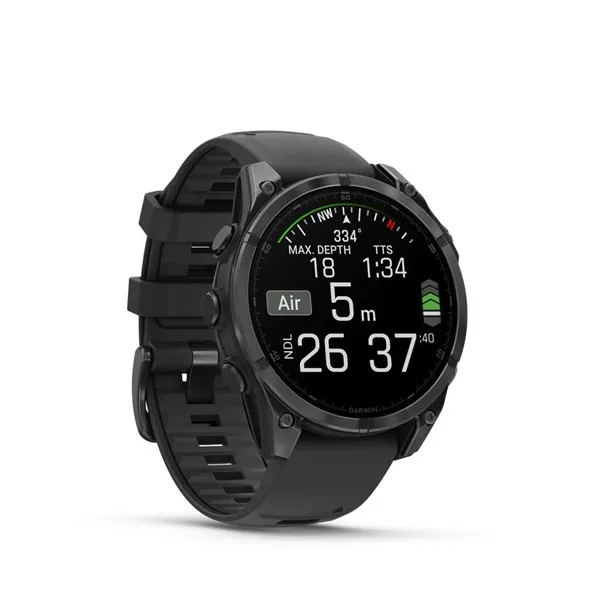 Garmin 010-02904-00 fenix 8 AMOLED (47mm) szilikon pántos fekete okosóra - Image 15