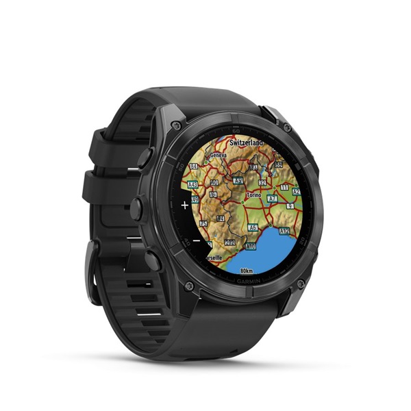 Garmin 010-02905-00 fenix 8 AMOLED (51mm) szilikon pántos fekete okosóra - Image 5