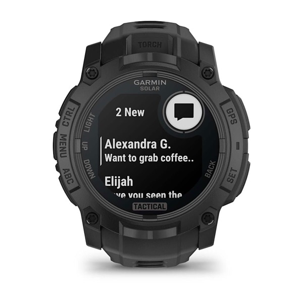 Garmin Instinct 3 Solar Tactical Edition (50mm) fekete okosóra - Image 2