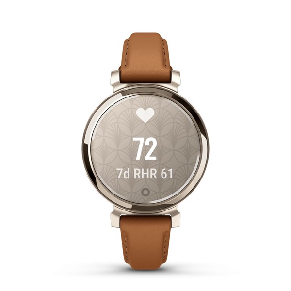 Garmin Lily 2 Classic bőr szíjas krémarany okosóra - Image 3