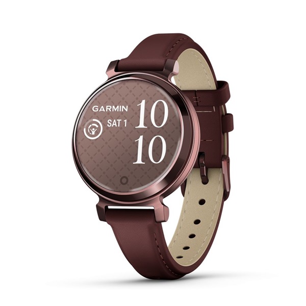 Garmin Lily 2 Classic bőr szíjas sötétbronz okosóra - Image 1
