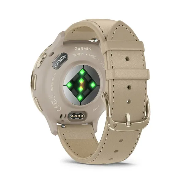 Garmin Venu 3S francia szürke-krémarany, bőr és szilikon szíjjal okosóra - Image 10