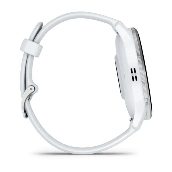 Garmin Venu 3 Silver Stainless Steel Bezel with Whitestone Case and Silicone Band - Image 2