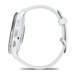 Garmin Venu 3 Silver Stainless Steel Bezel with Whitestone Case and Silicone Band - Image 6