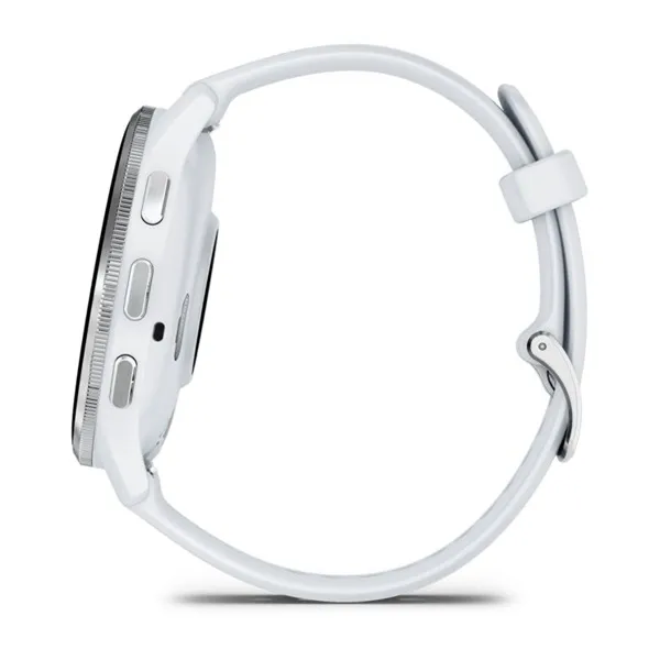 Garmin Venu 3 Silver Stainless Steel Bezel with Whitestone Case and Silicone Band - Image 6