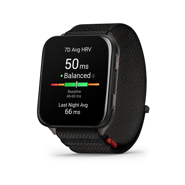 Garmin Venu X1 Titanium ComfortFit nylon szíjjal fekete okosóra - Image 3