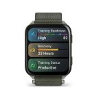 Garmin Venu X1 Titanium ComfortFit nylon szíjjal mohazöld okosóra - Image 2
