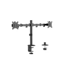 Gembird MA-D2-01 Adjustable Desk 2-Display Mounting Arm 17”-32” Black