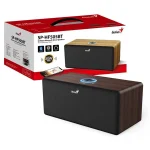 Genius SP-HF505BT Bluetooth Speaker Dark Brown Wood - Image 9