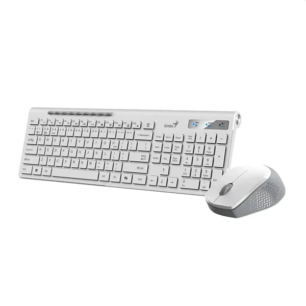 Genius SlimStar 8230 US vezeték nélküli fehér billentyűzet + egér - Image 2
