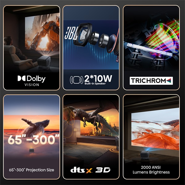 Hisense C2 65"-300" 4K Smart Mini lézer projektor - Image 5