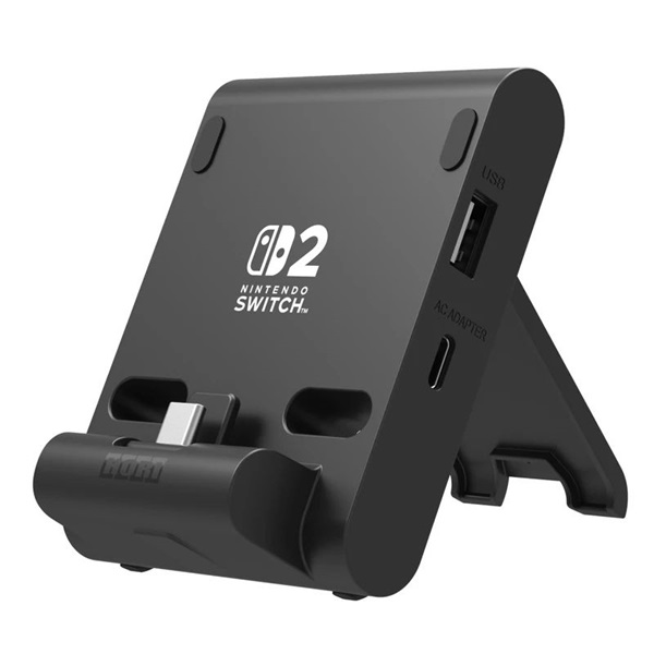 Hori Dual PlayStand Nintendo Switch 2 Official USB-A - USB-C fekete állvány és töltő - Image 1