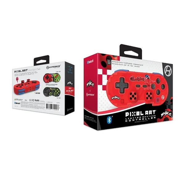 Hyperkin M01328-MTLB Pixel Art Miraculous Nintendo Switch/PC/Mac/Android vezeték nélküli "Katicabogár" kontroller - Image 3