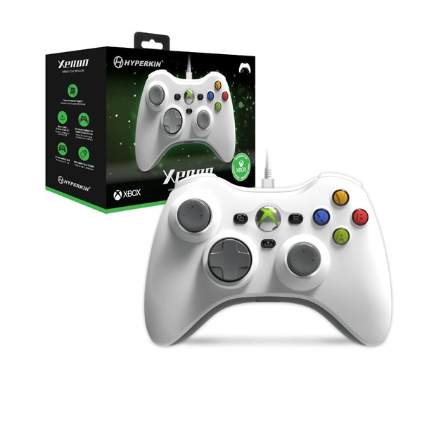 Hyperkin M01368-WH Xenon Xbox Series|One/Windows 11|10 Xbox liszenszelt vezetékes fehér kontroller - Image 2