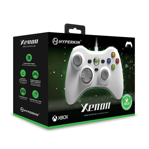 Hyperkin M01368-WH Xenon Xbox Series|One/Windows 11|10 Xbox liszenszelt vezetékes fehér kontroller - Image 11