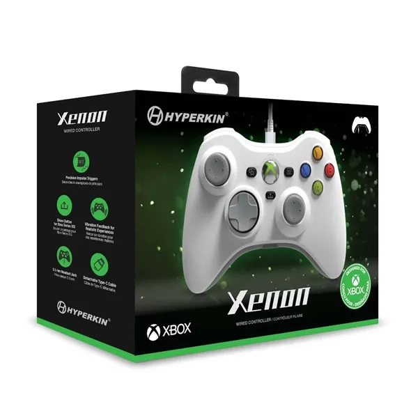Hyperkin M01368-WH Xenon Xbox Series|One/Windows 11|10 Xbox liszenszelt vezetékes fehér kontroller - Image 10