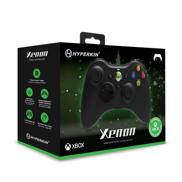 Hyperkin_Xenon_Xbox_Series_One_Windows_11_10_fekete_Xbox_liszenszelt_vezetekes_kontroller-i40024635.jpg Hyperkin M01368-BK Xenon Xbox Series|One/Windows 11|10 Xbox liszenszelt vezetékes fekete kontroller - Image 5