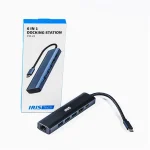 Iris IH6-22 6in1 (3xUSB/1xLAN/1xHDMI/1xDP-USB-C 100W) Dokkoló - Image 4