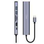 Iris IH6-23 7in1 (2xUSB/1xLAN/1xHDMI/1xSD/1xmicroSD/1xDP-USB-C 100W) Dokkoló