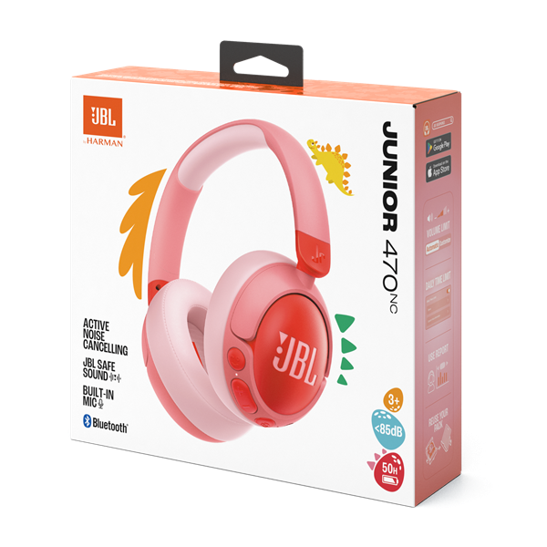 JBL JR 470 NC vezeték nélküli zajszűrős pink gyermek fejhallgató - Image 6