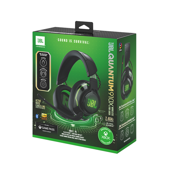 JBL Quantum X 910 WL vezeték nélküli fekete-zöld gamer headset - Image 10