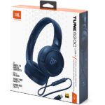 JBL Tune520C USB-C vezetékes mikrofonos kék fejhallgató - Image 8
