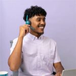 JLab Go Work Pop vezeték nélküli zöldeskék Bluetooth headset - Image 7