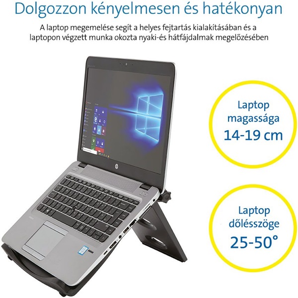 Kensington 60112 SmartFit Easy Riser állítható magasságú szürke notebook állvány - Image 8