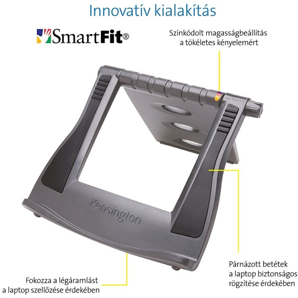 Kensington 60112 SmartFit Easy Riser állítható magasságú szürke notebook állvány - Image 9