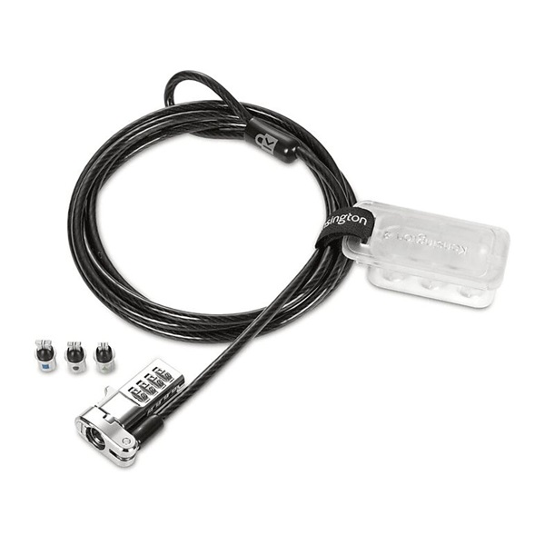 Kensington K62316WW Universal 3 az 1-ben visszaállítható kombinációs laptopzár - Image 1