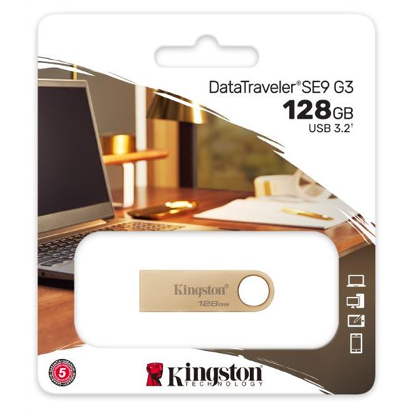 Kingston 128GB 3.2 Gen 1 DT SE9 G3 220MB/s (DTSE9G3/128GB) fém Flash Drive - Image 4