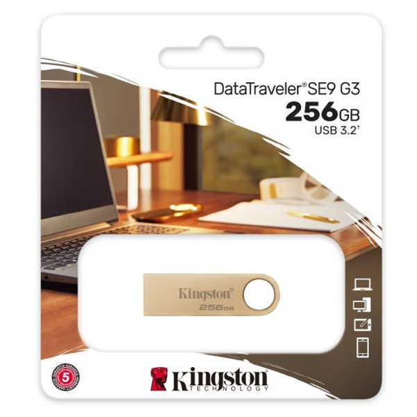 Kingston 256GB 3.2 Gen 1 DT SE9 G3 220MB/s (DTSE9G3/256GB) fém Flash Drive - Image 6