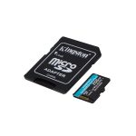 Kingston 256GB SD micro Canvas Go! Plus (SDXC Class 10 UHS-I U3) (SDCG3/256GB) memóriakártya adapterrel - Image 2