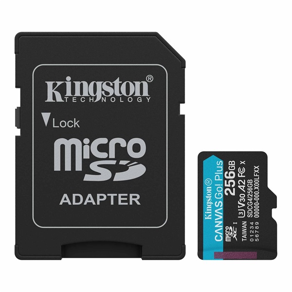 Kingston 256GB SD micro (MicroSDXC V30 U3) SDCG4/256GB memória kártya adapterrel - Image 2
