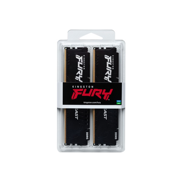Kingston 32GB 6000MHz DDR-5 Fury Beast Black XMP (Kit! 2db 16GB) (KF560C30BBK2-32) memória - Image 3