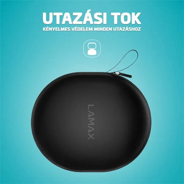 LAMAX HighComfort2 ANC aktív zajszűrős Bluetooth fehér fejhallgató - Image 14