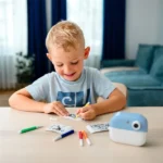 LAMAX InstaKid2 Play - blue hőpapíros kék gyerek fényképezőgép - Image 2